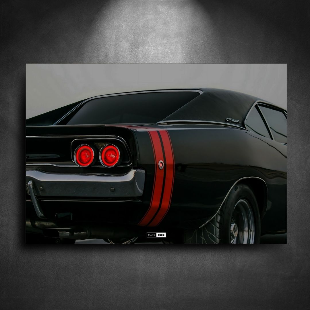 Tableau Néon Dodge Charger-Marodeco