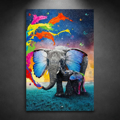 Color Splash Elephant | Art Mural Pop Premium