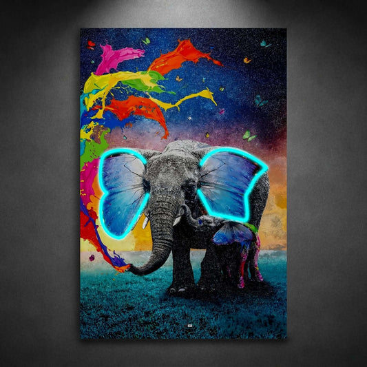 Color Splash Elephant | Art Mural Pop Premium