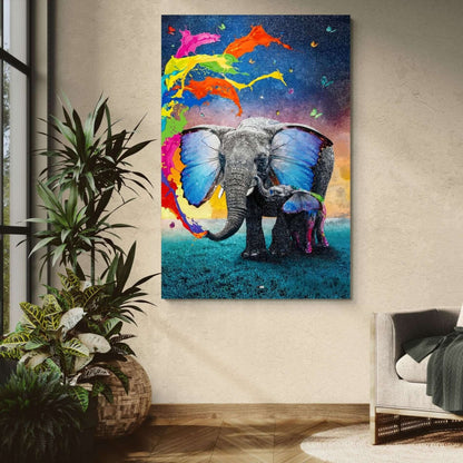 Color Splash Elephant | Art Mural Pop Premium