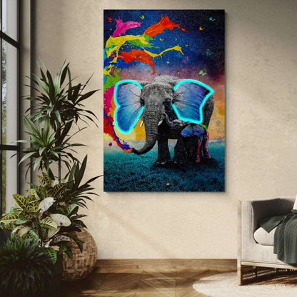 Color Splash Elephant | Art Mural Pop Premium