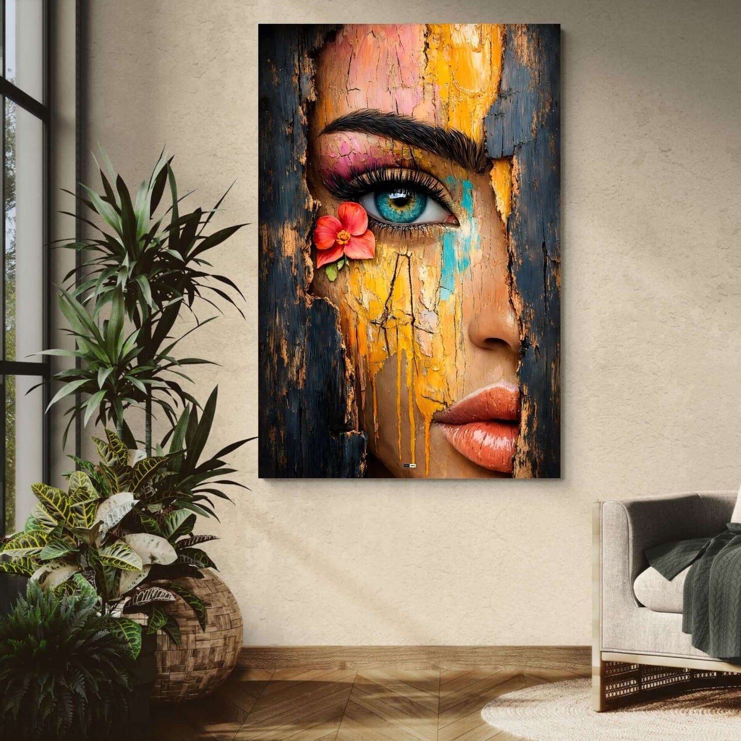 Blooming Eye Texture | Tableau Œil Abstrait Premium