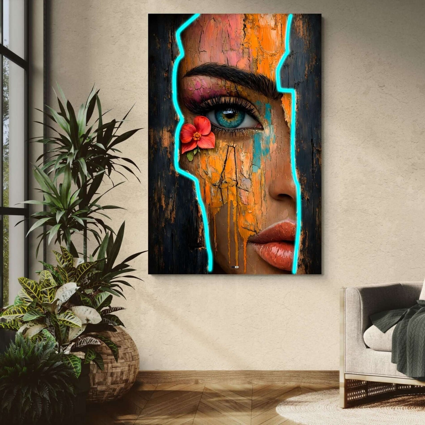 Blooming Eye Texture | Tableau Œil Abstrait Premium