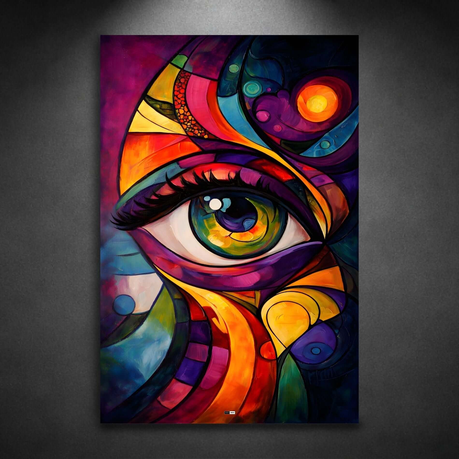 Cosmic Iris | Tableau Œil Coloré Premium
