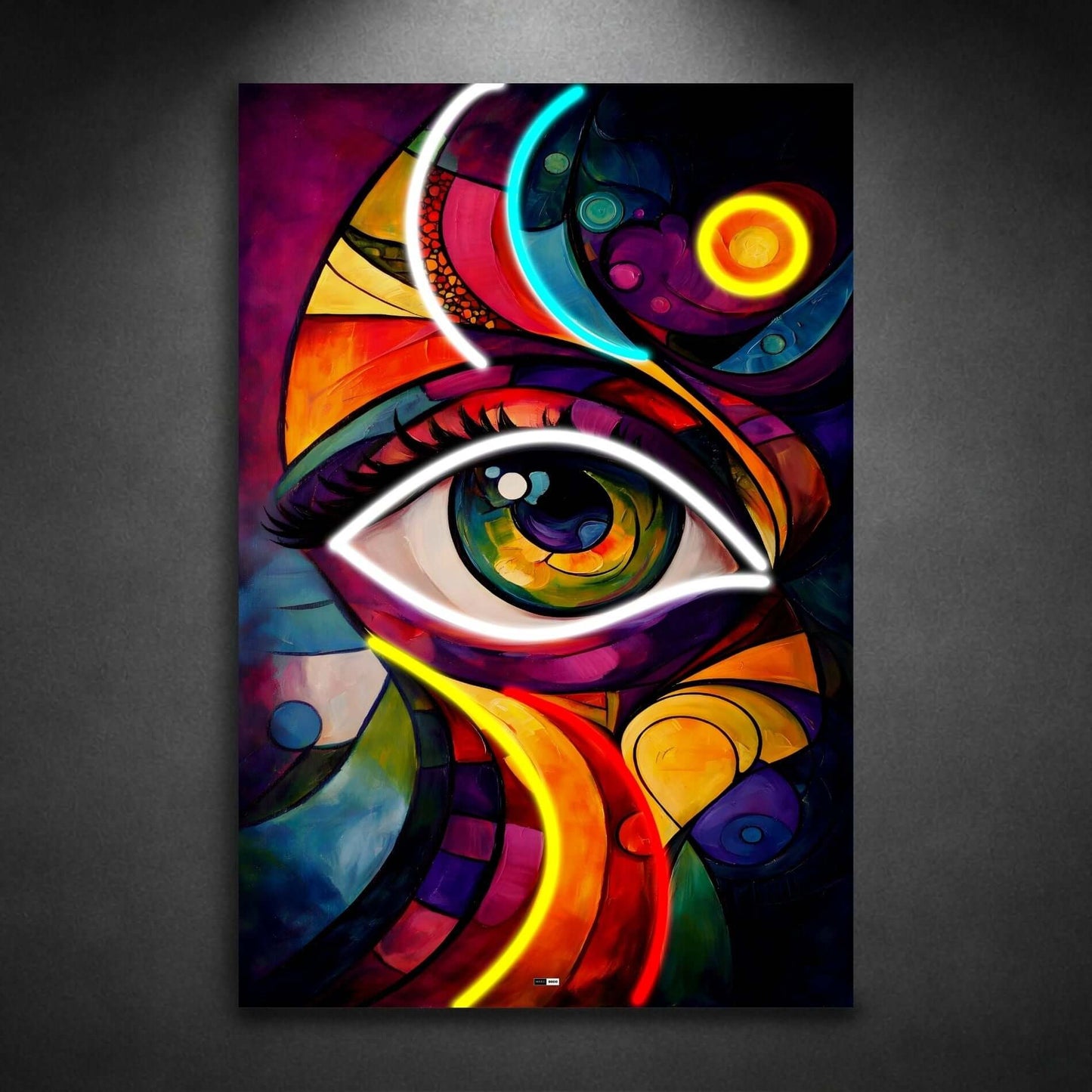 Cosmic Iris | Tableau Œil Coloré Premium