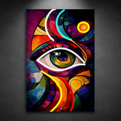 Cosmic Iris | Tableau Œil Coloré Premium