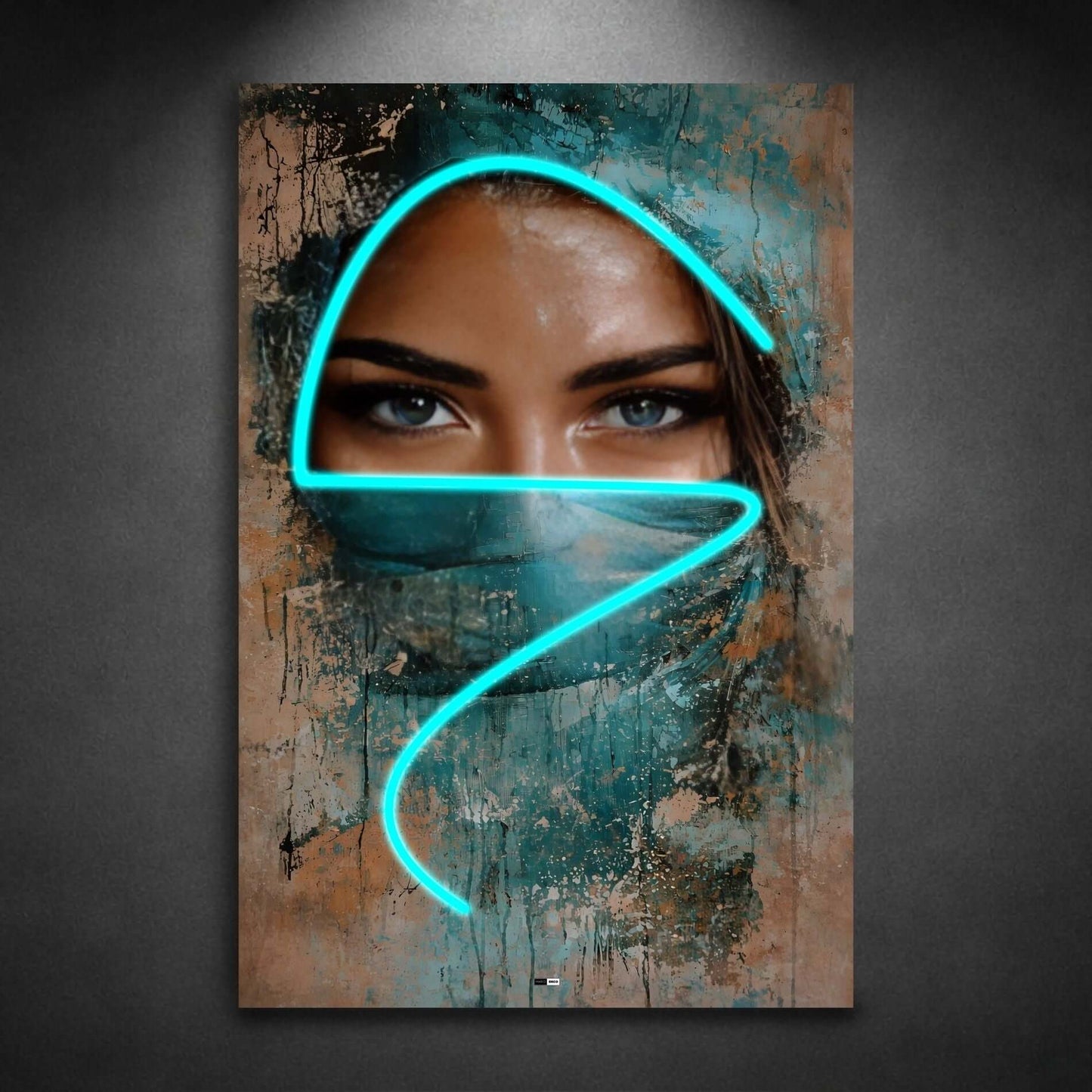 Veiled Gaze | Tableau Regard Abstrait Premium