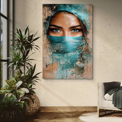 Veiled Gaze | Tableau Regard Abstrait Premium