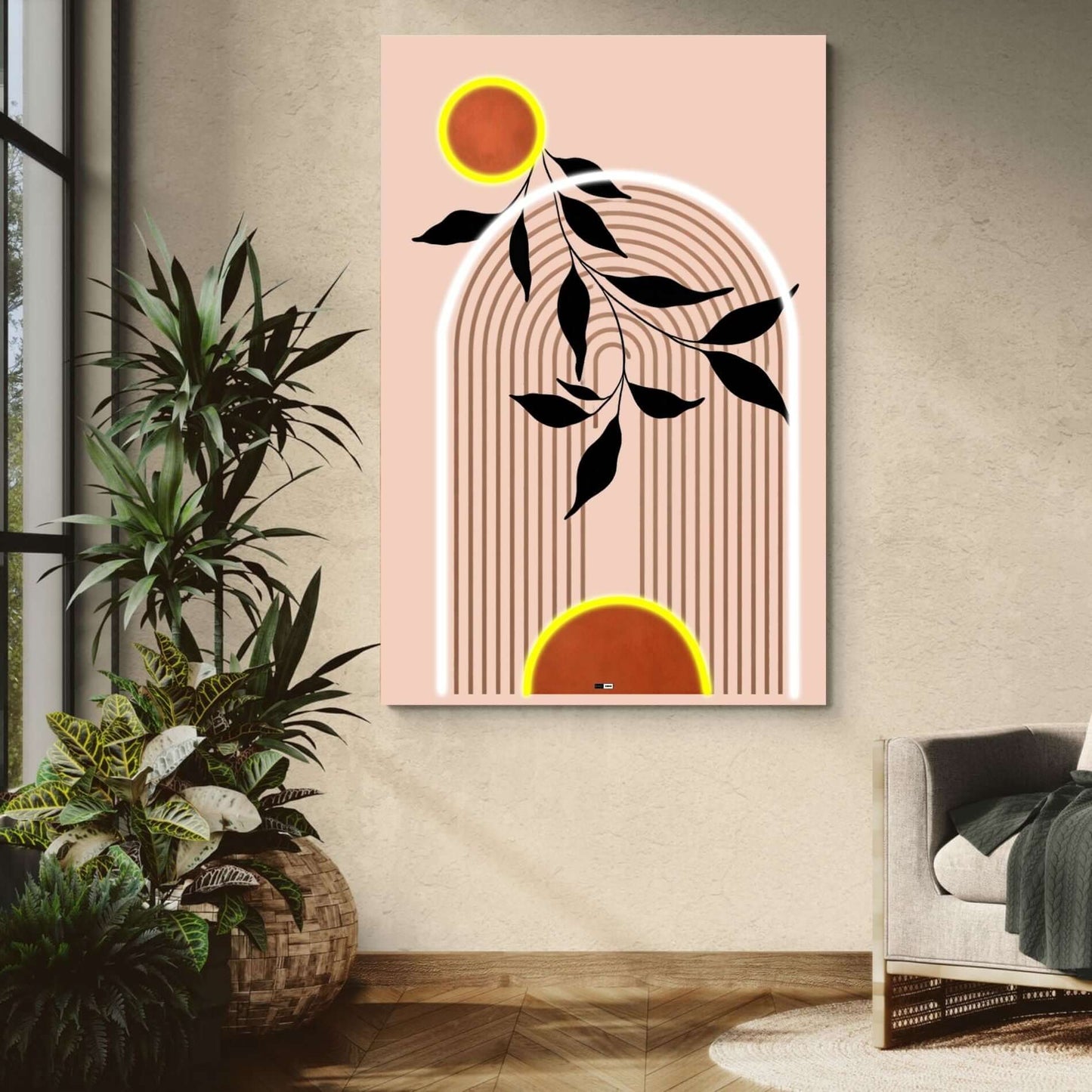 Botanical Arches | Tableau Abstrait Nature Premium