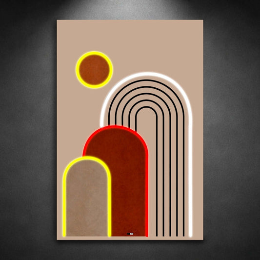 Desert Arches | Tableau Minimaliste Abstrait Premium
