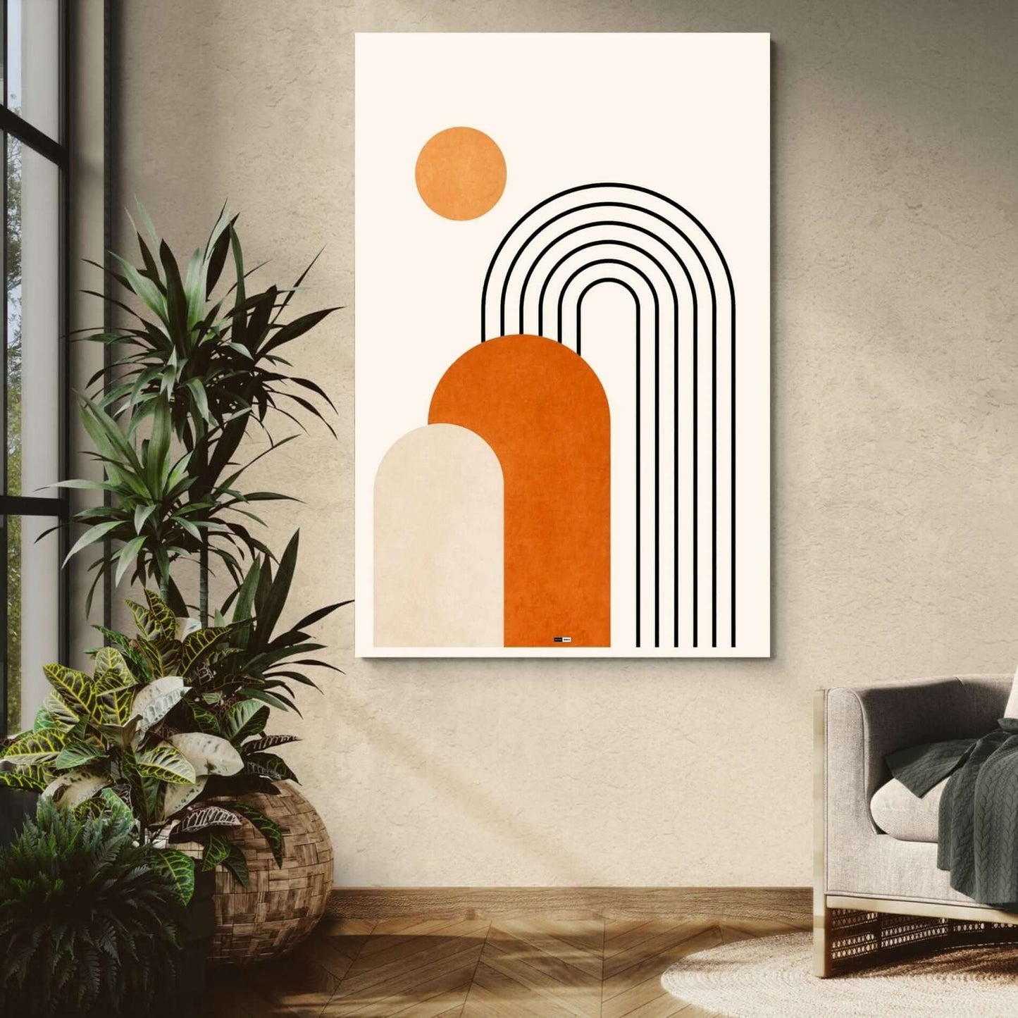 Desert Arches | Tableau Minimaliste Abstrait Premium