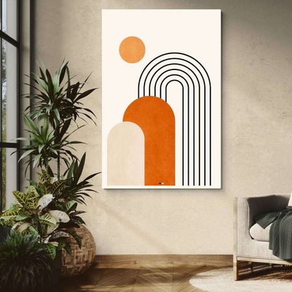 Desert Arches | Tableau Minimaliste Abstrait Premium