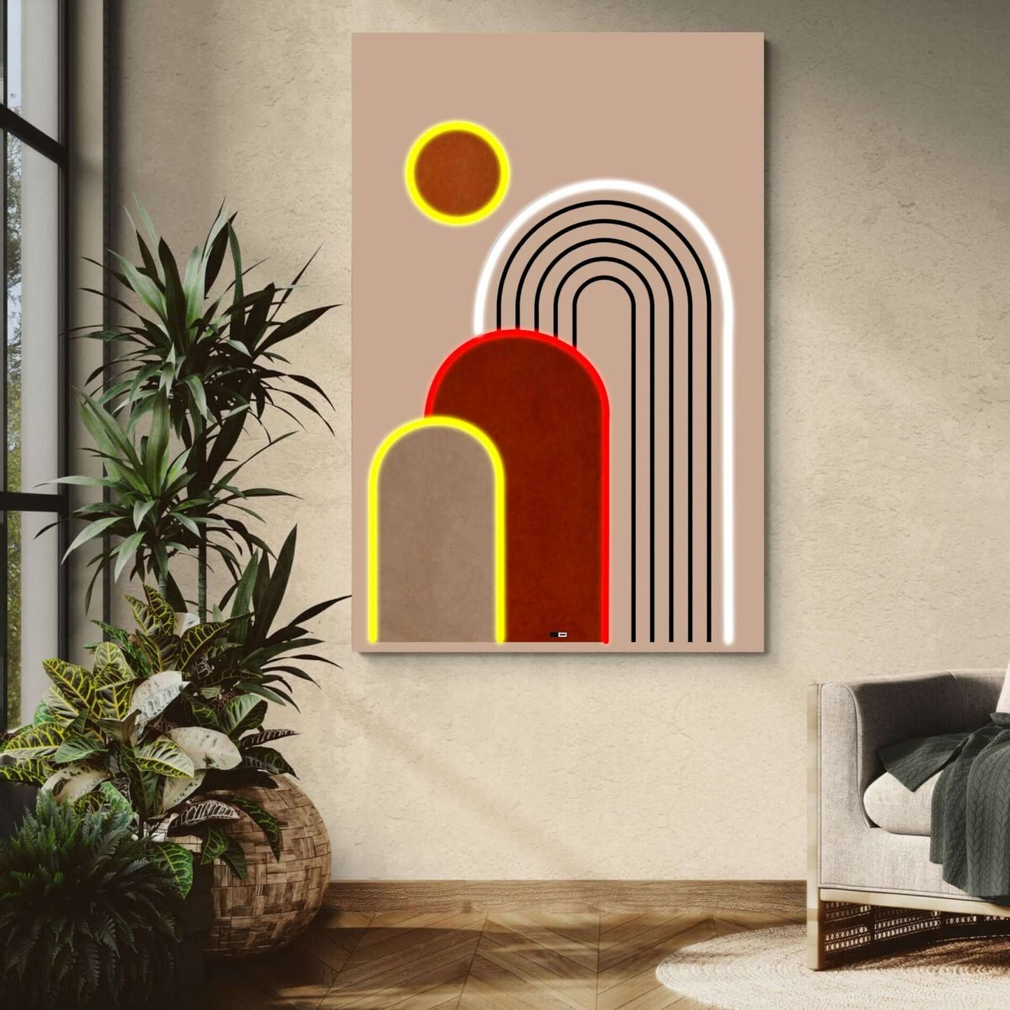 Desert Arches | Tableau Minimaliste Abstrait Premium