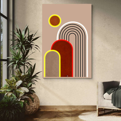 Desert Arches | Tableau Minimaliste Abstrait Premium