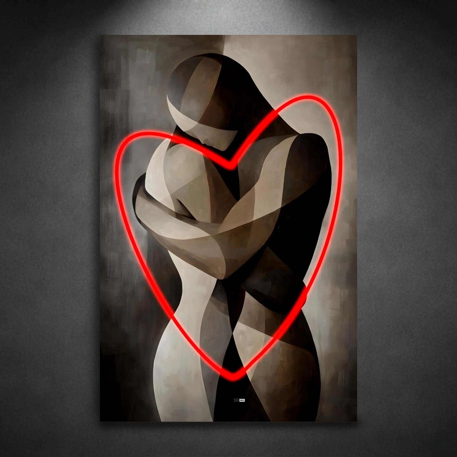 Silent Embrace Form | Tableau Abstrait Premium