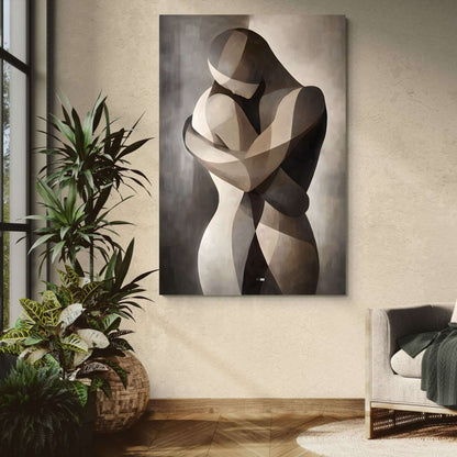 Silent Embrace Form | Tableau Abstrait Premium
