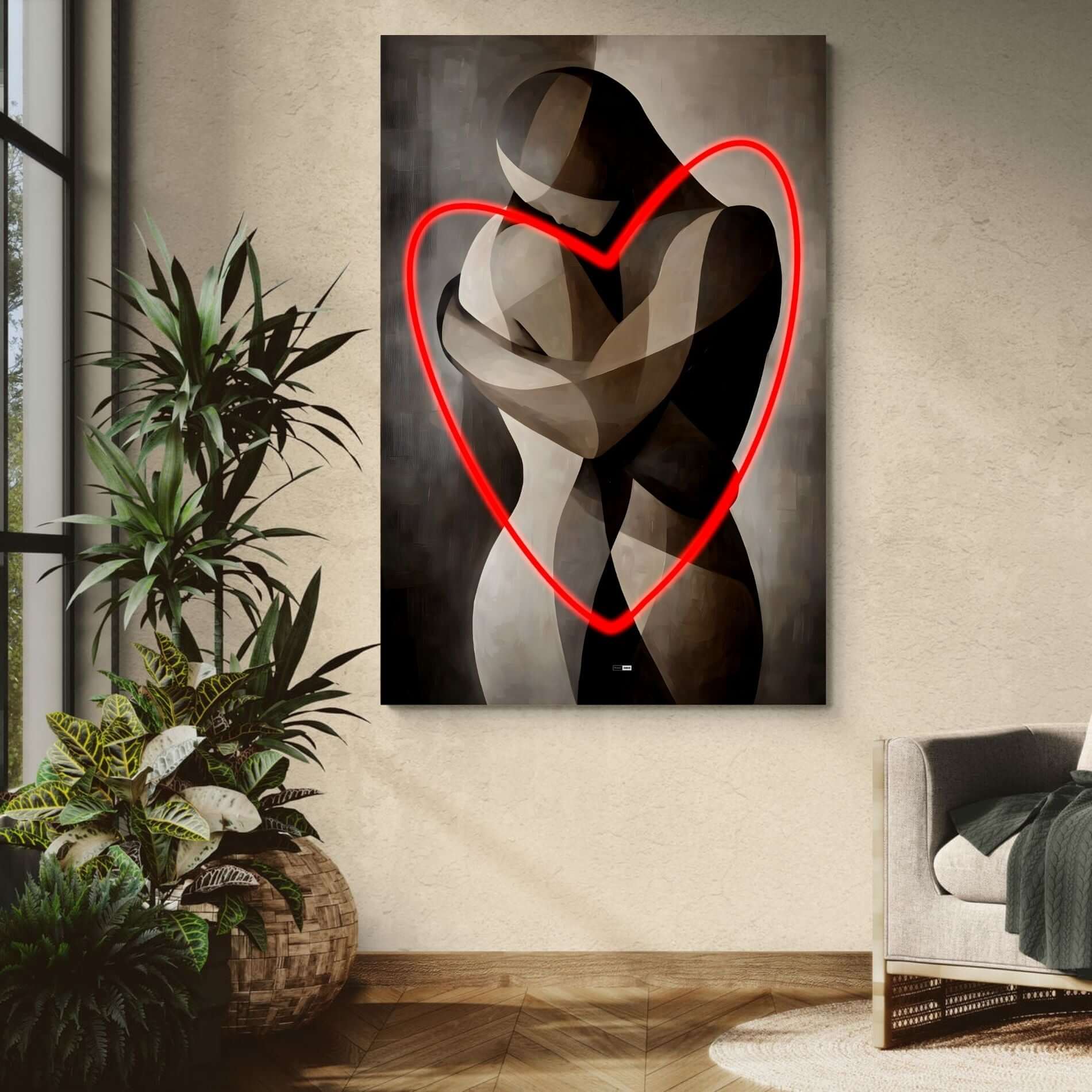 Silent Embrace Form | Tableau Abstrait Premium