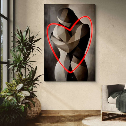 Silent Embrace Form | Tableau Abstrait Premium