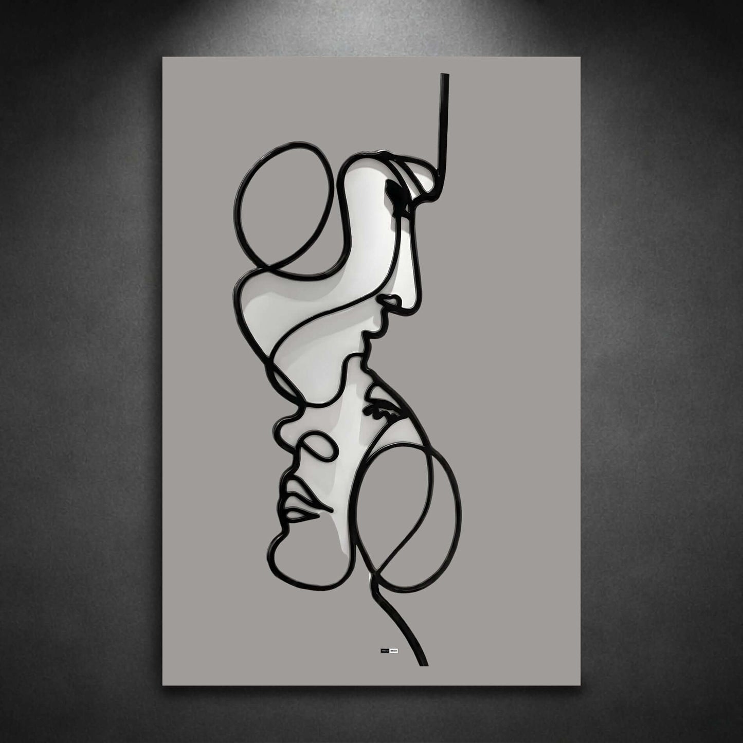 Line Desire | Tableau Minimaliste Visage Premium