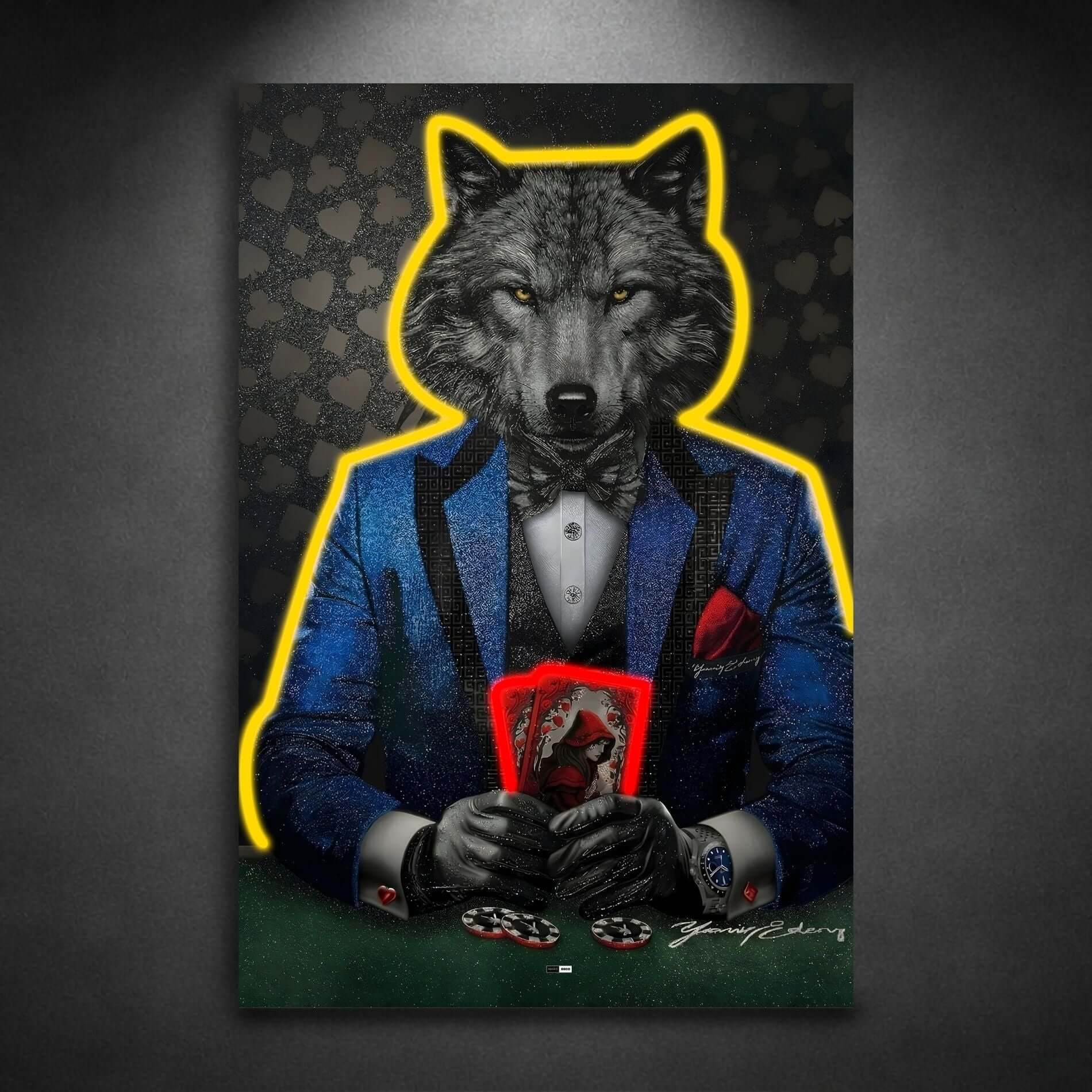 Wolf in Suit | Art Mural Street Premium