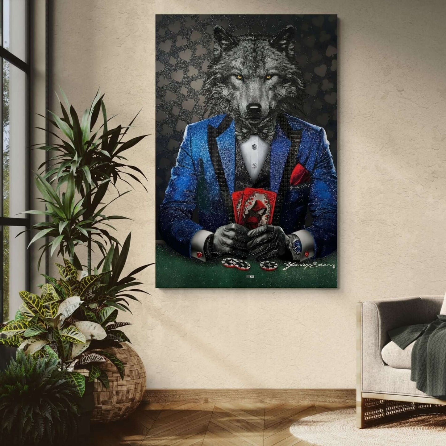 Wolf in Suit | Art Mural Street Premium