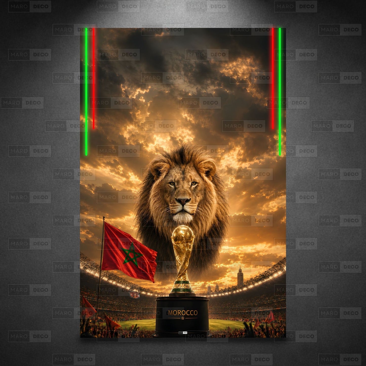 Tableau LED Le Stade des Lions