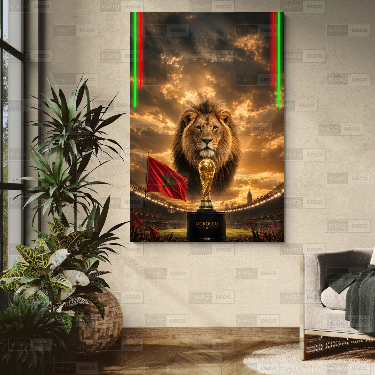Tableau LED Le Stade des Lions
