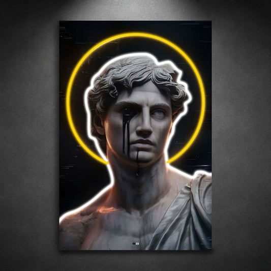 Golden Halo Statue | Art Mural Statue Premium