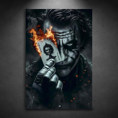 Burning Card Face | Dark Art Lumineux
