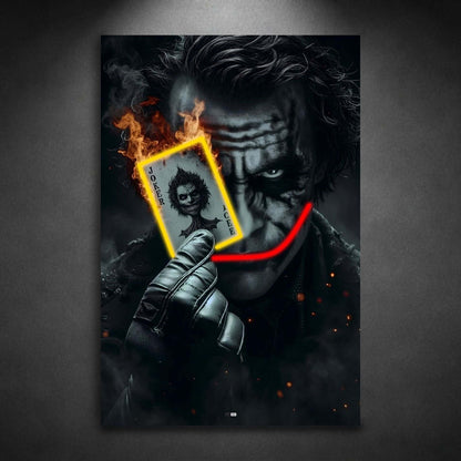 Burning Card Face | Dark Art Lumineux