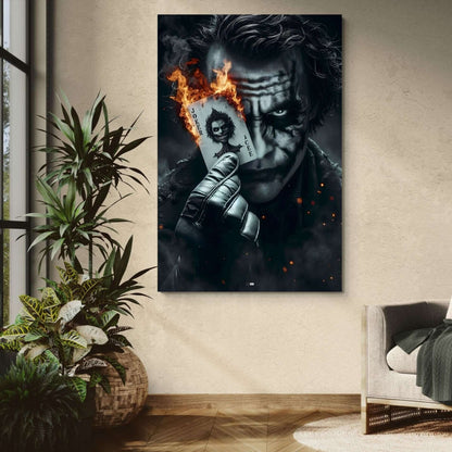 Burning Card Face | Dark Art Lumineux
