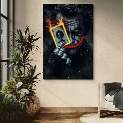 Burning Card Face | Dark Art Lumineux
