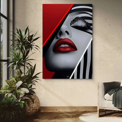 Red Luxe Lips | Cadre Glamour Rouge