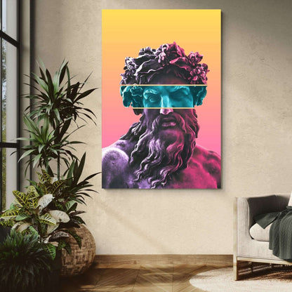 Neon Marble Vision | Art Mural Statue Premium