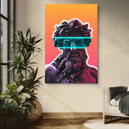 Neon Marble Vision | Art Mural Statue Premium