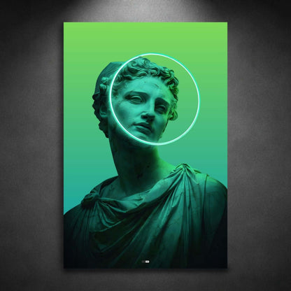 Green Halo Statue | Art Mural Statue Premium