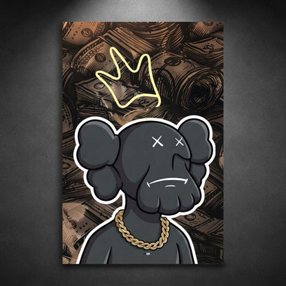 Crowned Street Elephant | Art Mural Street Premium