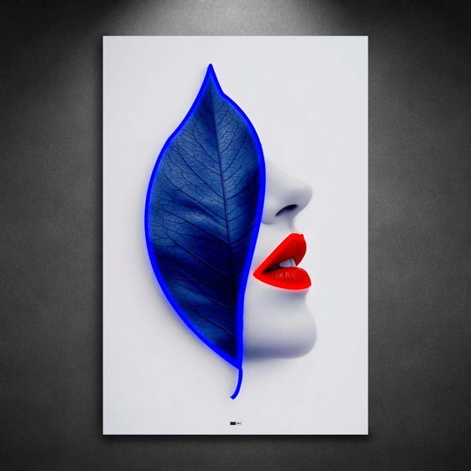 Blue Leaf Lips | Déco Glamour Minimal