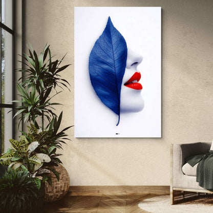 Blue Leaf Lips | Déco Glamour Minimal