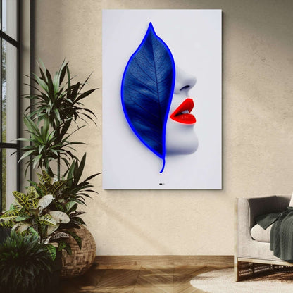 Blue Leaf Lips | Déco Glamour Minimal