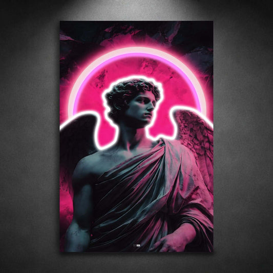 Angel Neon Halo | Art Mural Ange Premium