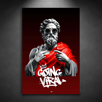 Going Viral God | Art Mural Statue Moderne