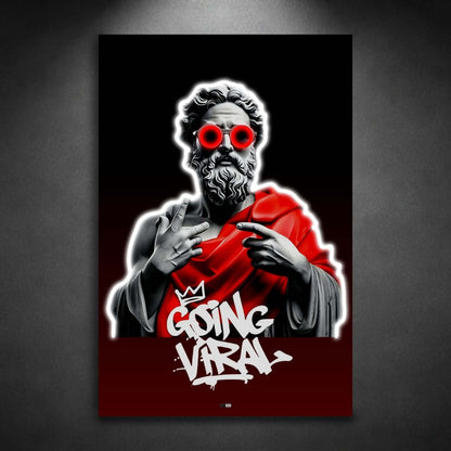 Going Viral God | Art Mural Statue Moderne