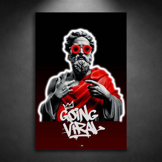 Going Viral God | Art Mural Statue Moderne