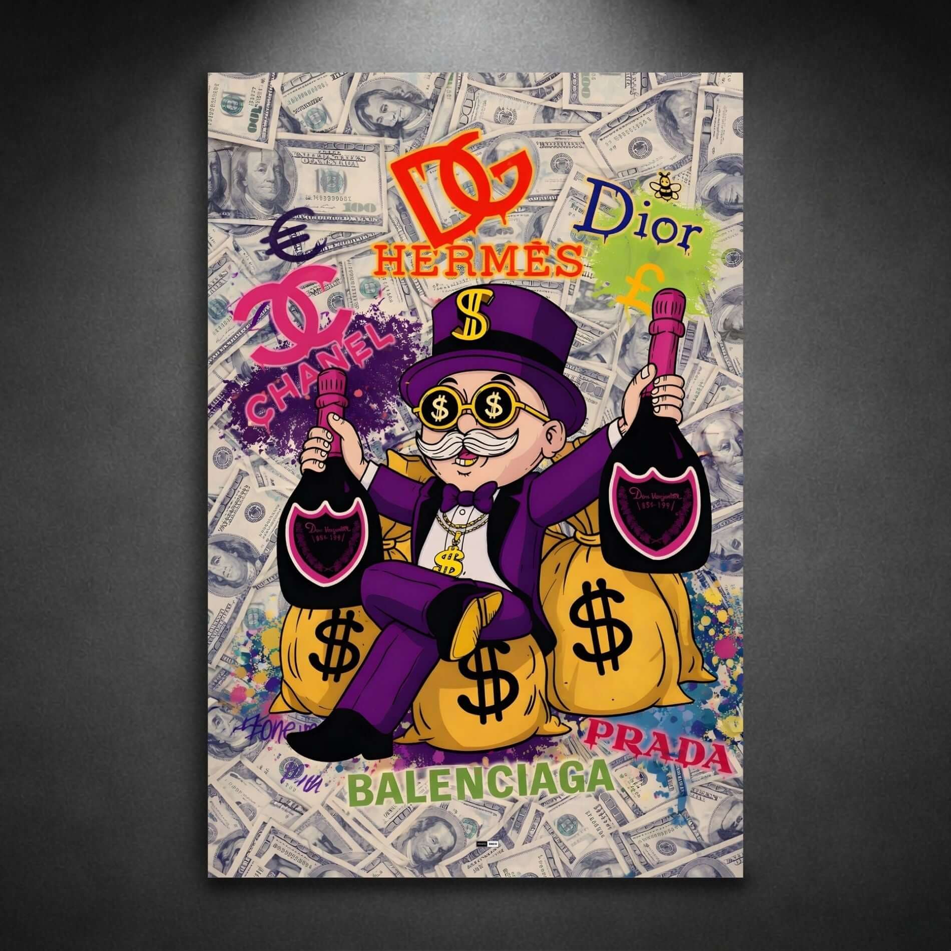 Luxury Money Mascot | Cadre Argent & Ambition