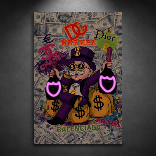 Luxury Money Mascot | Cadre Argent & Ambition