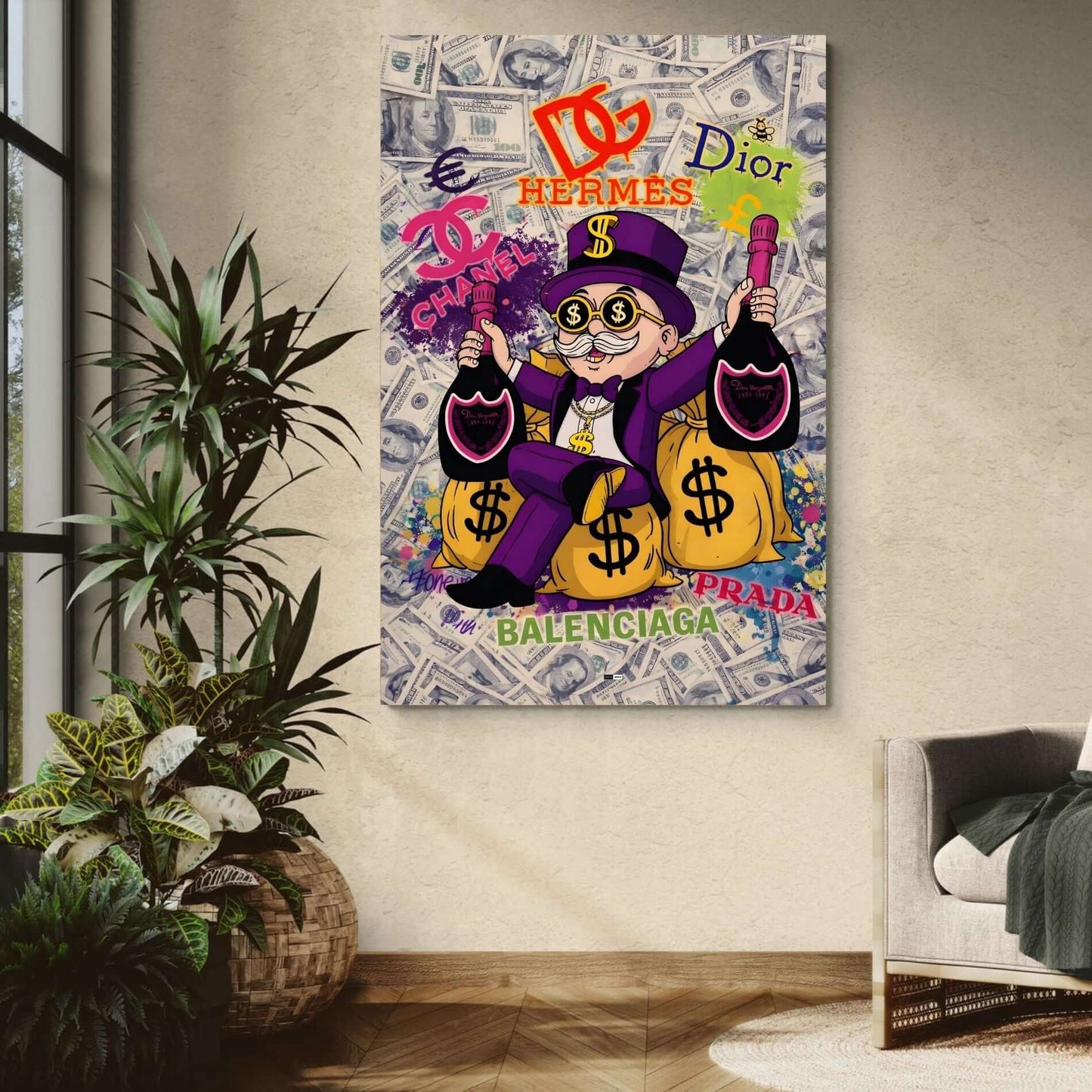 Luxury Money Mascot | Cadre Argent & Ambition