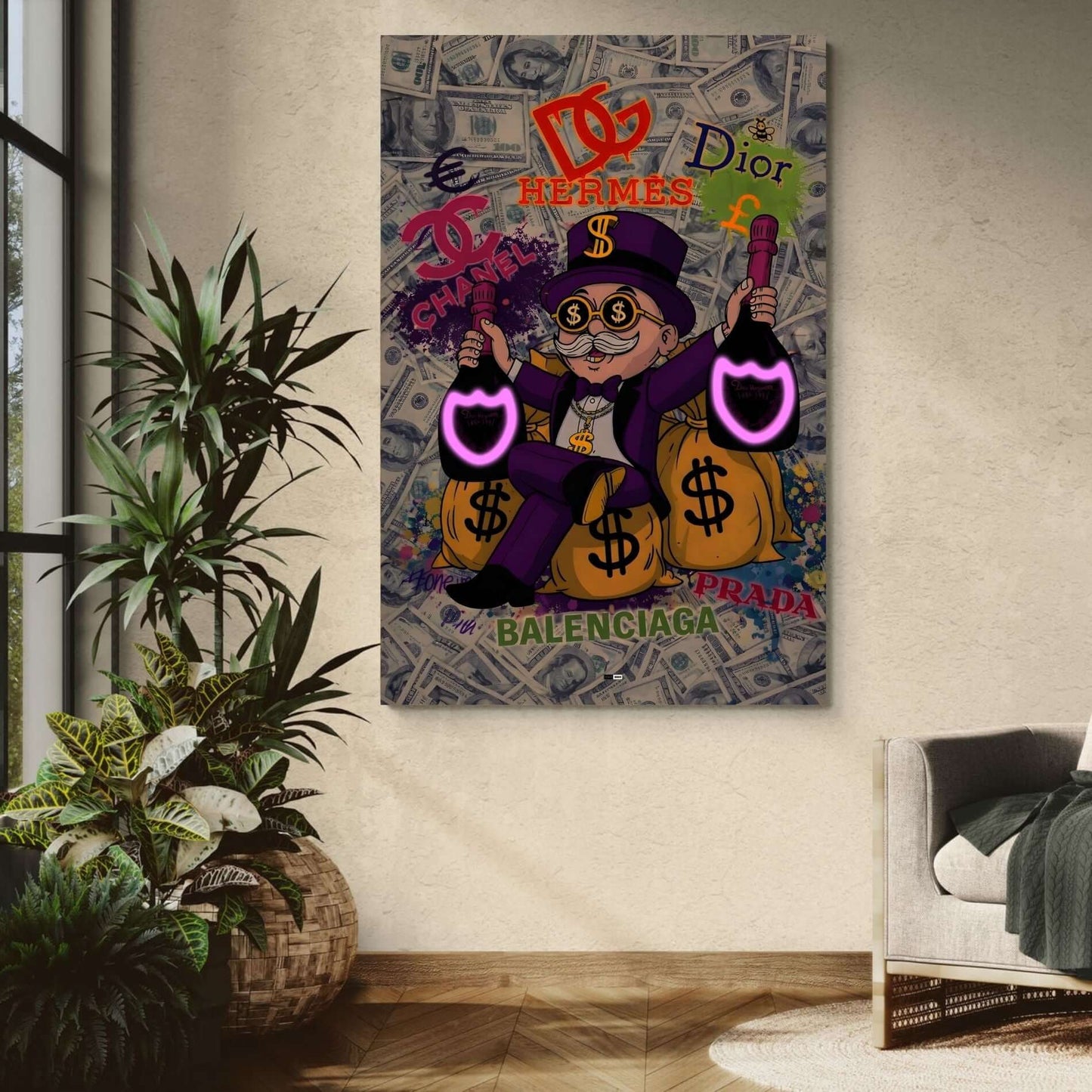Luxury Money Mascot | Cadre Argent & Ambition