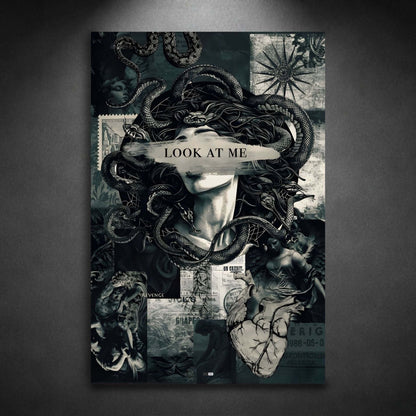 Look At Me Collage | Art Mural Collage Sombre