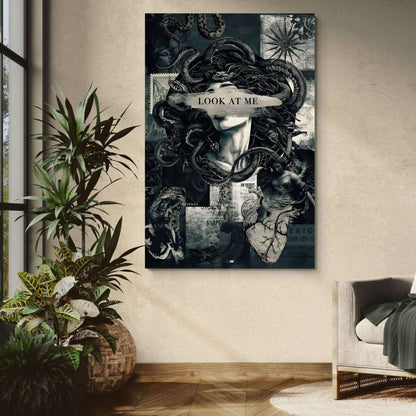 Look At Me Collage | Art Mural Collage Sombre